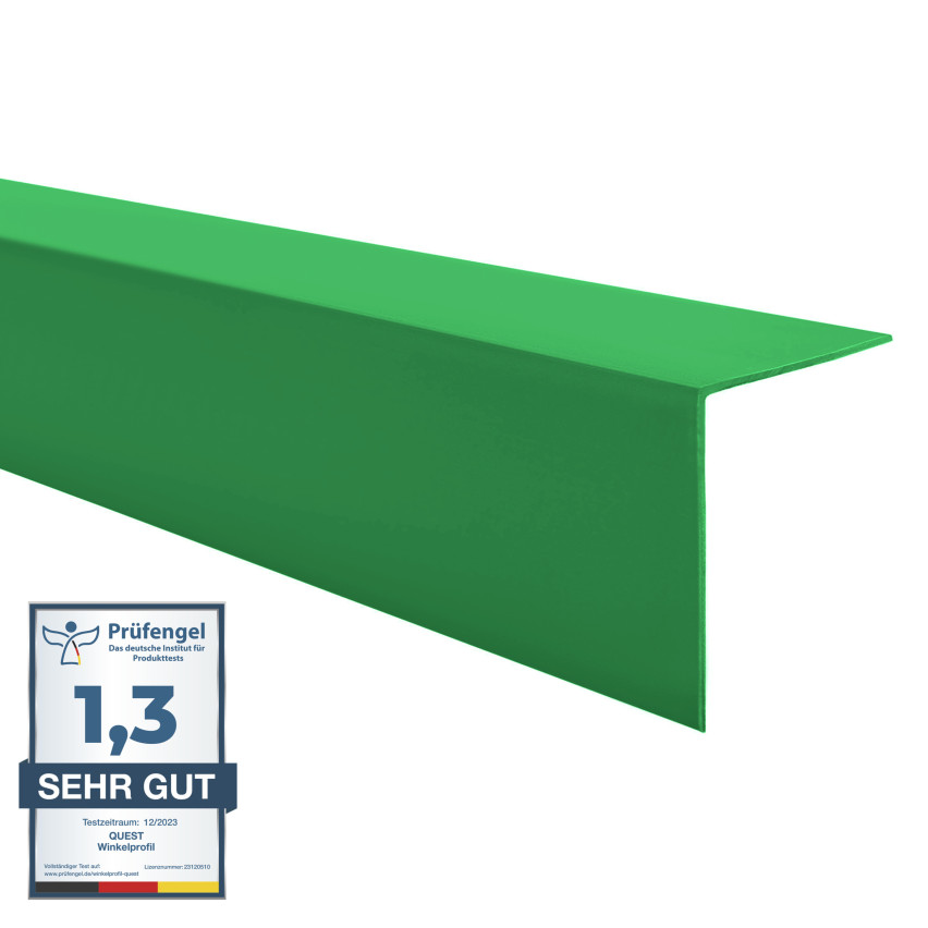 Winkelprofil grasbewachsen, Hart-PVC Kantenschutzprofil, Winkelleiste für Kanten und Ecken, Dekorativ, L-Form, KT