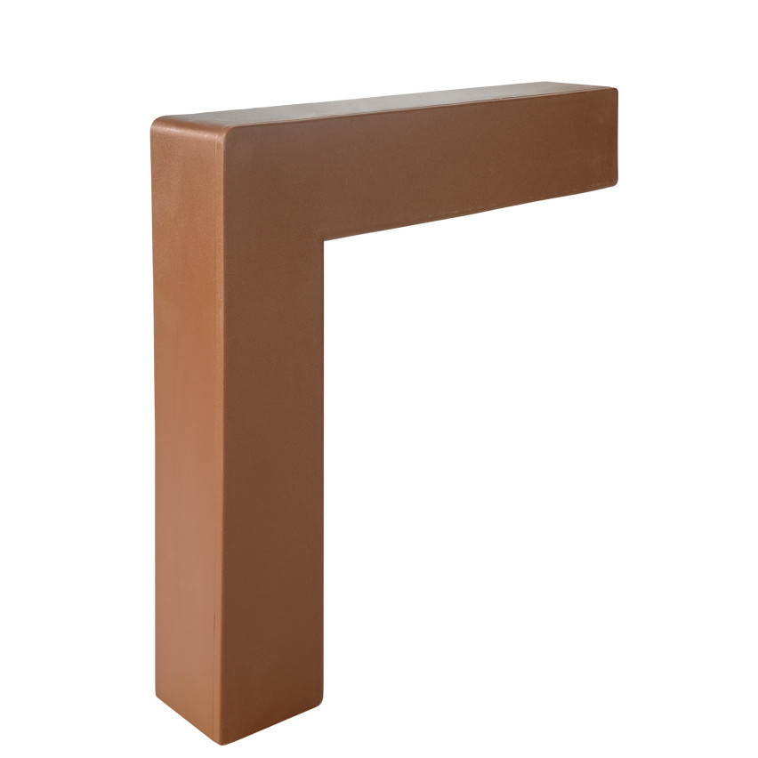 5-tlg. Abschluss Set für Treppen - PVC Treppenkantenprofil + seitliche Abdeckungen , 52x40mm, bronze