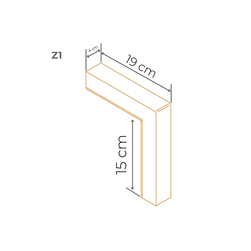 PVC Seitliche Abdeckung für Treffenstufen, Außenelement, Z1, dunkelgrau