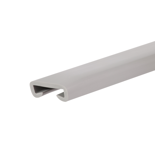 QUEST® Handlauf PVC 40x8 Treppenhandlauf Kunststoffhandlauf Profil für Treppengeländer  Gummi, Schwarz