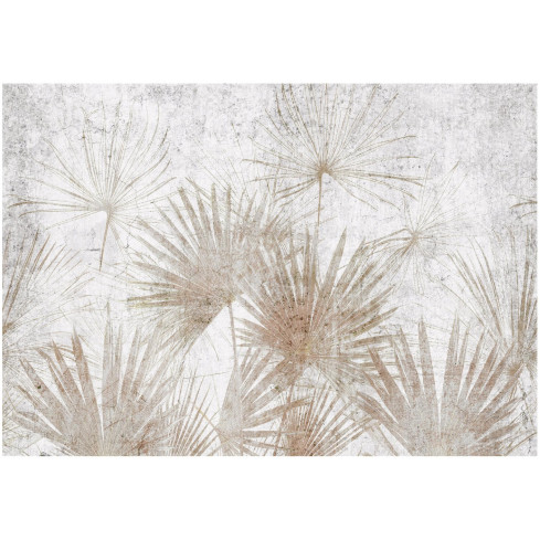 Fototapete Blätter auf Beton für Schlafzimmer Wohnzimmer Vliestapete 350X250