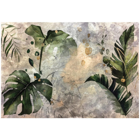 Fototapete Monstera Blätter Konkrete Natur Für Schlafzimmer Wohnzimmer Tapete 200X140
