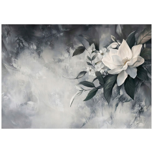 Tapete Blatt Blumen Konkret Grau Küche Schlafzimmer Wohnzimmer Tapete 150X105