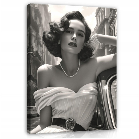 S/W FRAUENBILD AUF WANDFLIESEN FÜR SCHLAFZIMMER UND WOHNZIMMER 100x70