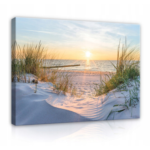 Bild Sea Beach 3D auf Leinwand für das Wohnzimmer 120x80