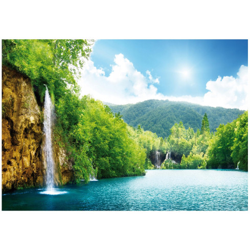 Fototapete Wasserfall Natur See Wohnzimmer Schlafzimmer Tapete 150X105