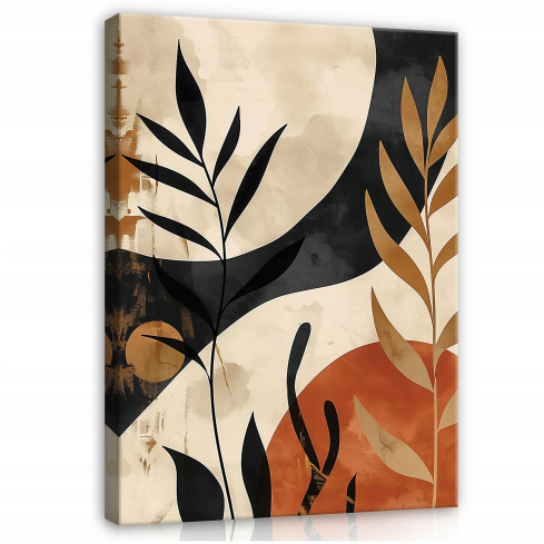 BOHO LEAF IMAGE MODERN ON PANEL WALLS FOR SITTING ROOM 60x40