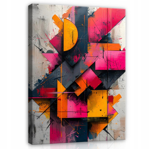 ABSTRACT-FARBBENBILD VON FIGUREN AUF Paneel FÜR DAS SITZZIMMER 60x40