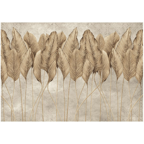 Fototapete Feder Blätter 3D Beton für Schlafzimmer Wohnzimmer Tapete 200X140