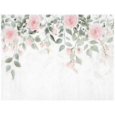 Tapete Blatt Grün Blumen Rosen Für Schlafzimmer Wohnzimmer Tapete 400X280