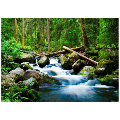 Fototapete Wasserfall 3D Wald Natur Für Schlafzimmer Wohnzimmer Tapete 400X280 14724