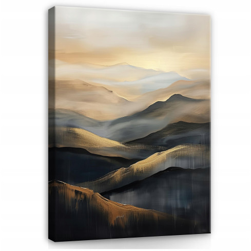 GOLDENES SCHWARZES ABSTRACTES MIRACLE AUF WANDFLIESEN FÜR SITZZIMMER 100x70