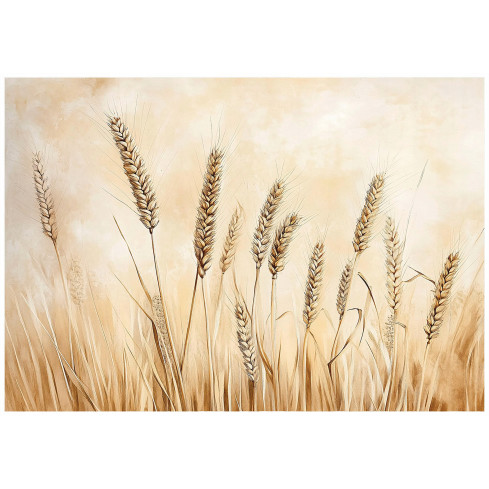 Tapete Boho Field Beige Natur Schlafzimmer Wohnzimmer Tapete Vlies 150X105