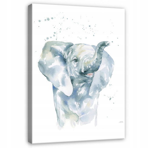 Gemälde für ein KINDERZIMMER Elefant auf Leinwand 60x40