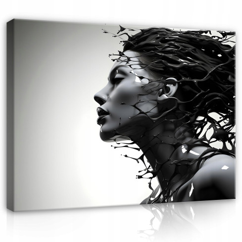 Bild FRAU ABSTRACTION auf Leinwand Wand 100x70
